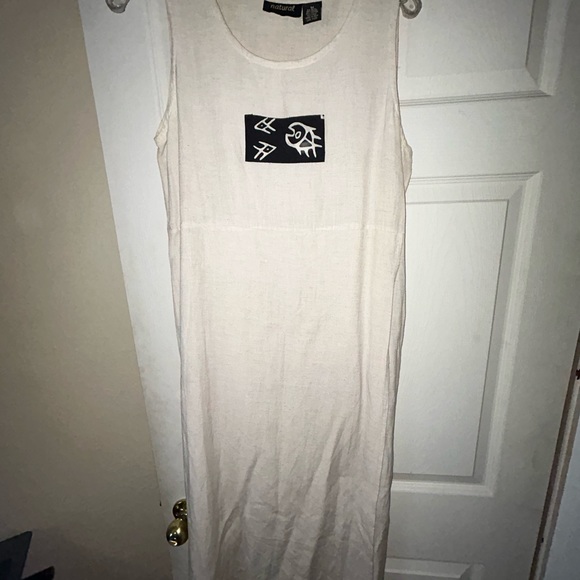 Beige sleeveless summer maxi dress - Picture 2 of 6